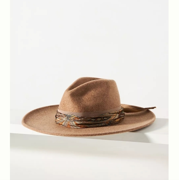 ⚡️Sale NWT Anthro Cover Band Rancher Festival Chic Hat OS - Picture 2 of 11